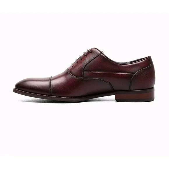 Stacy Adams Kallum Men's Cap Toe Oxford Burgundy‎ Leather Dress Shoes 25568 #778