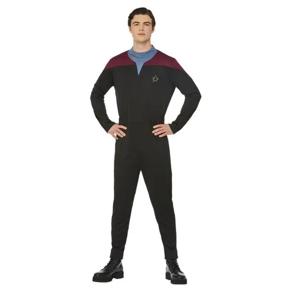 Star Trek Mens Voyager Command Uniform Costume Set / Black
