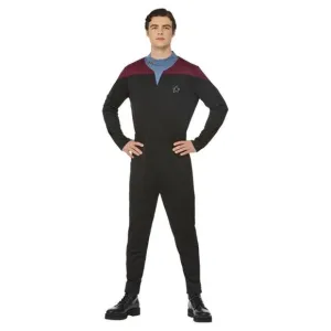 Star Trek Mens Voyager Command Uniform Costume Set / Black