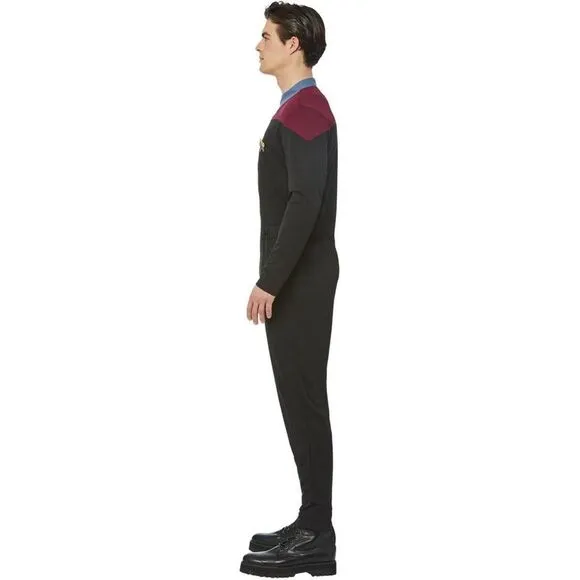 Star Trek Mens Voyager Command Uniform Costume Set / Black