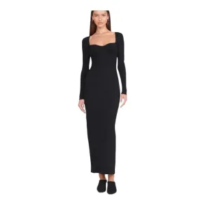Staud Black Silhouette Long Sleeve Maxi Dress Size Large