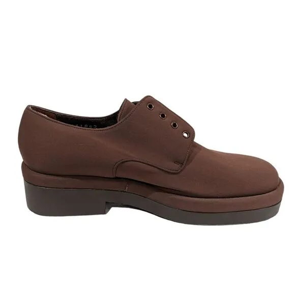 Stephane Kelian Paris Brown Derby Lace Up Shoes Size 8 1/2