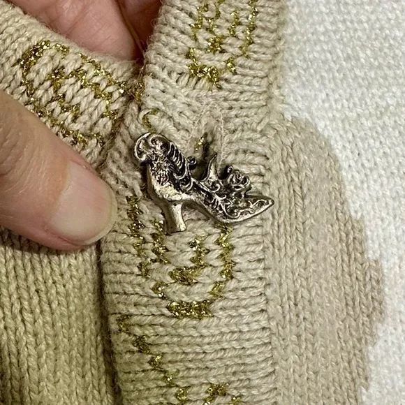 Storybook Knits rare vintage Cinderella’s Passion heel shoe cardigan