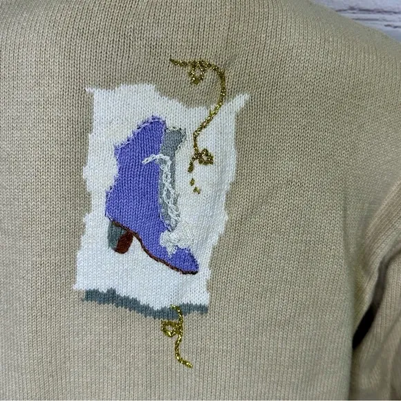Storybook Knits rare vintage Cinderella’s Passion heel shoe cardigan