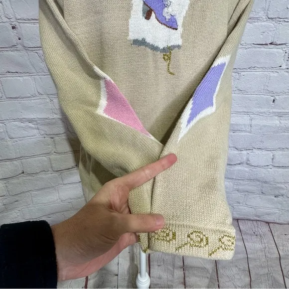 Storybook Knits rare vintage Cinderella’s Passion heel shoe cardigan