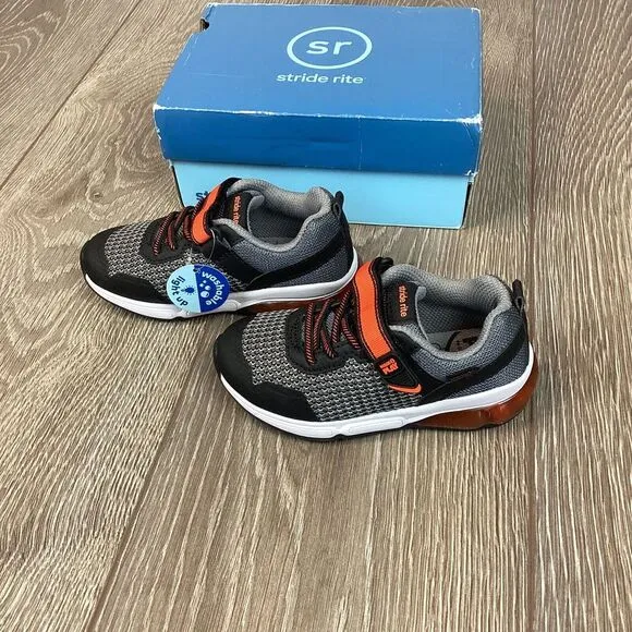 Stride Rite Shoes Sneakers Made 2 Play‎ Radiant Bounce Gray Black 9M NEW