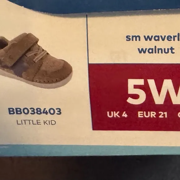 STRIDE RITE Waverly | Walnut Tan and Blue Baby Shoes - Size 5