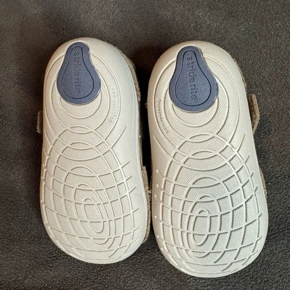 STRIDE RITE Waverly | Walnut Tan and Blue Baby Shoes - Size 5