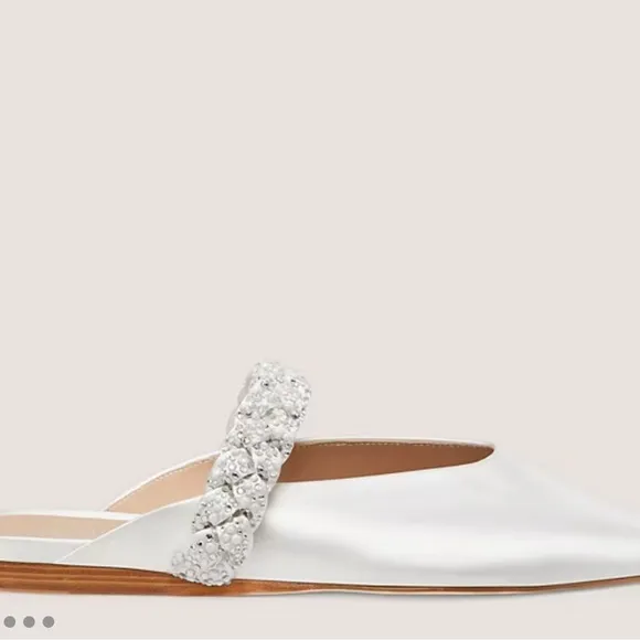 Stuart Weitzman ROYALE PEARL BRAIDA FLAT - Women's size 10.5