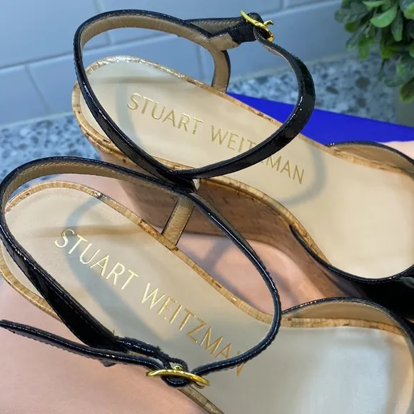 Stuart Weitzman Womens Palmina Leather Dressy Platform Sandals 6.5