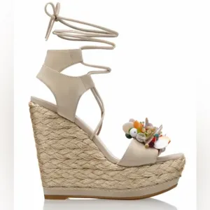 Stuart Weizman Embellished Platform Espadrille