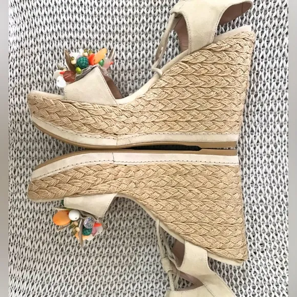 Stuart Weizman Embellished Platform Espadrille