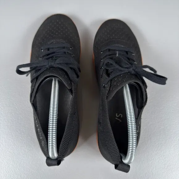 Suavs Shoes Mens 8 Jet Black Gum The Zilker Knit Sneaker Barefoot Workout Travel