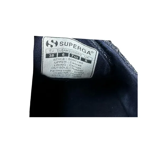 Superga Blue 2750 Denimshinyw Sneaker Women’s Size 7.5