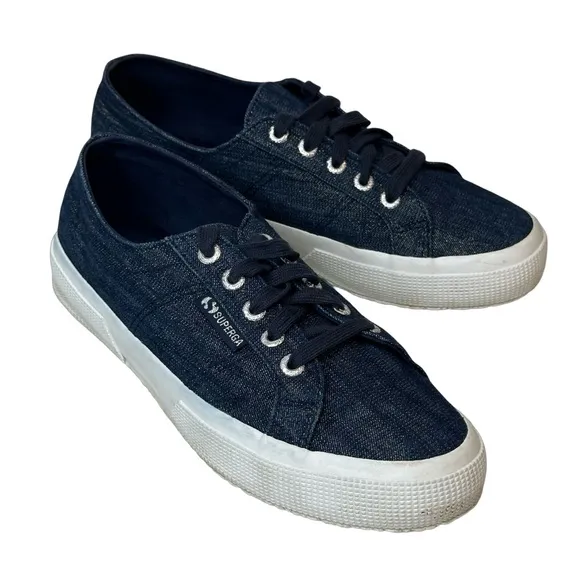 Superga Blue 2750 Denimshinyw Sneaker Women’s Size 7.5
