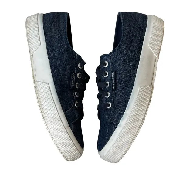 Superga Blue 2750 Denimshinyw Sneaker Women’s Size 7.5