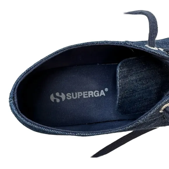 Superga Blue 2750 Denimshinyw Sneaker Women’s Size 7.5