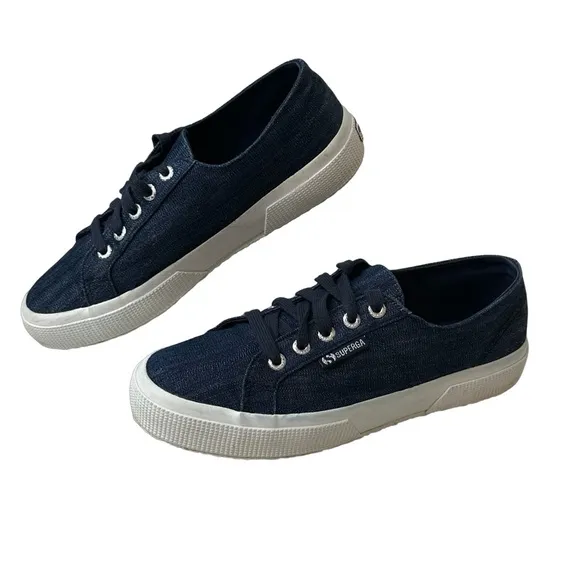 Superga Blue 2750 Denimshinyw Sneaker Women’s Size 7.5