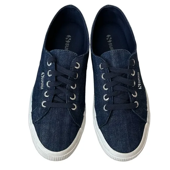 Superga Blue 2750 Denimshinyw Sneaker Women’s Size 7.5