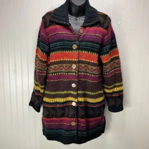 SUSAN BRISTOL LTD Wool Angora Blend Long Cardigan