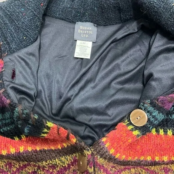 SUSAN BRISTOL LTD Wool Angora Blend Long Cardigan