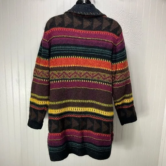 SUSAN BRISTOL LTD Wool Angora Blend Long Cardigan