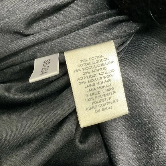 SUSAN BRISTOL LTD Wool Angora Blend Long Cardigan