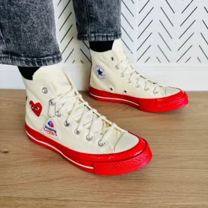 ❤️Sz 11 Converse Chuck All Star 70 Hi Comme des Garcons PLAY Women Shoes A01794C