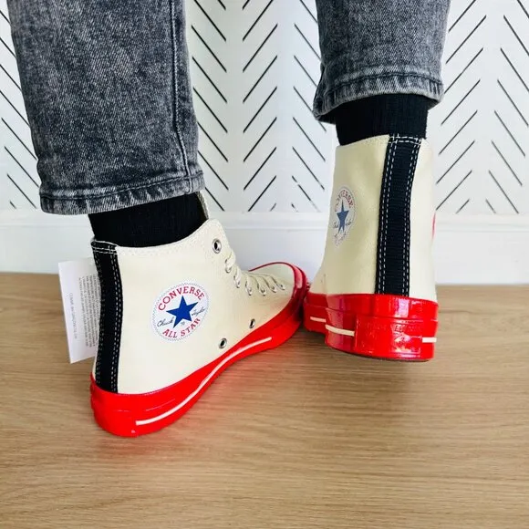 ❤️Sz 11 Converse Chuck All Star 70 Hi Comme des Garcons PLAY Women Shoes A01794C