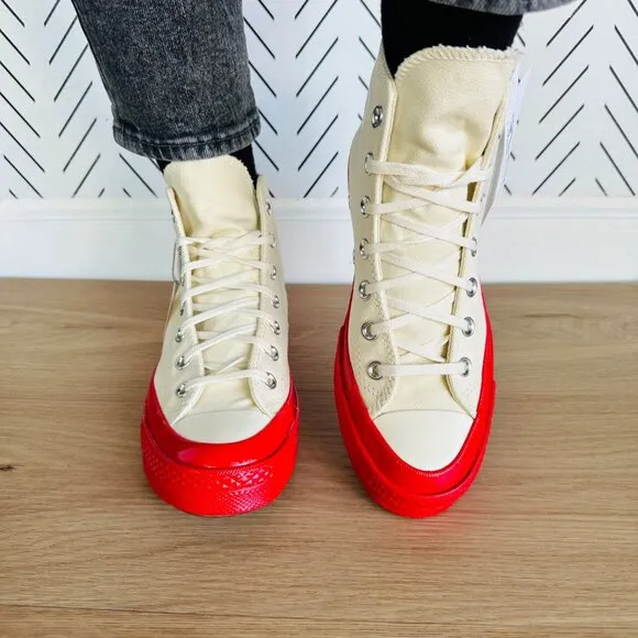 ❤️Sz 11 Converse Chuck All Star 70 Hi Comme des Garcons PLAY Women Shoes A01794C