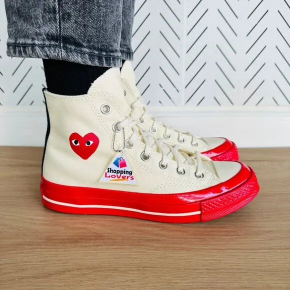 ❤️Sz 11 Converse Chuck All Star 70 Hi Comme des Garcons PLAY Women Shoes A01794C