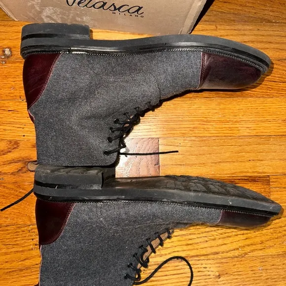 Taft Gray and Brown Chukka Boots