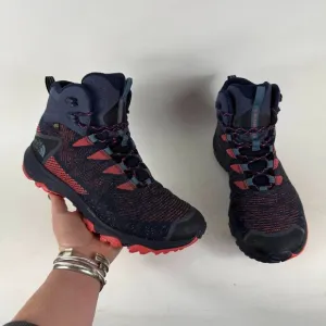 The North Face Ultra Fastpack 3 Mid GTX Boot Womens 10 Navy Lace-Up Hiking Shoes