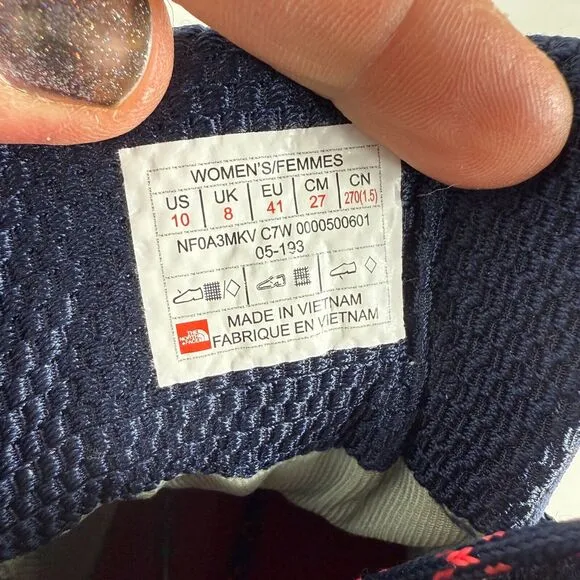 The North Face Ultra Fastpack 3 Mid GTX Boot Womens 10 Navy Lace-Up Hiking Shoes