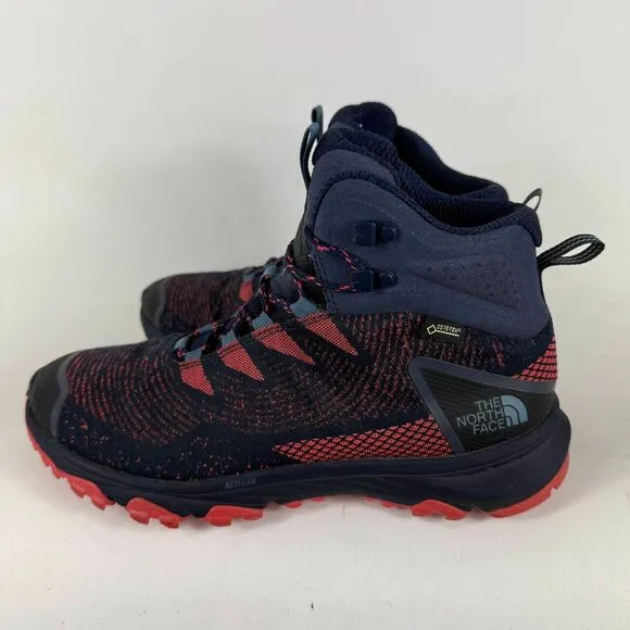 The North Face Ultra Fastpack 3 Mid GTX Boot Womens 10 Navy Lace-Up Hiking Shoes