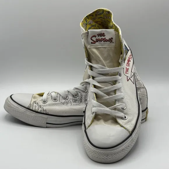 The Simpsons 25th Anniversary Converse All Star Size Men's 10.5 Women's 12.5