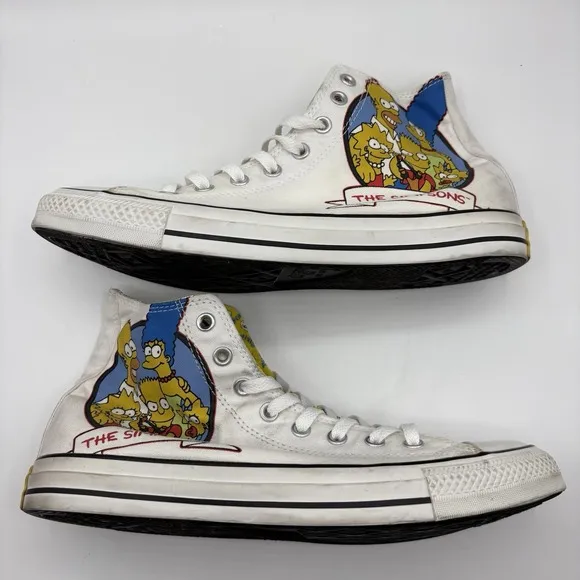 The Simpsons 25th Anniversary Converse All Star Size Men's 10.5 Women's 12.5