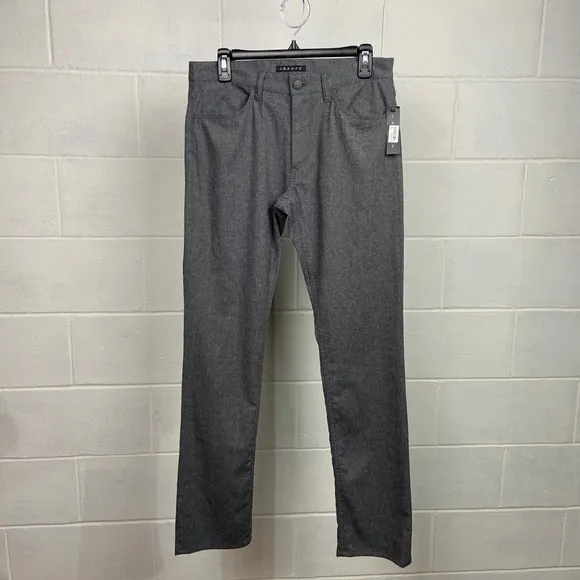 Theory Haydin Jenz Marston Dress Pants Slim Fit Grey Size 30 NWT