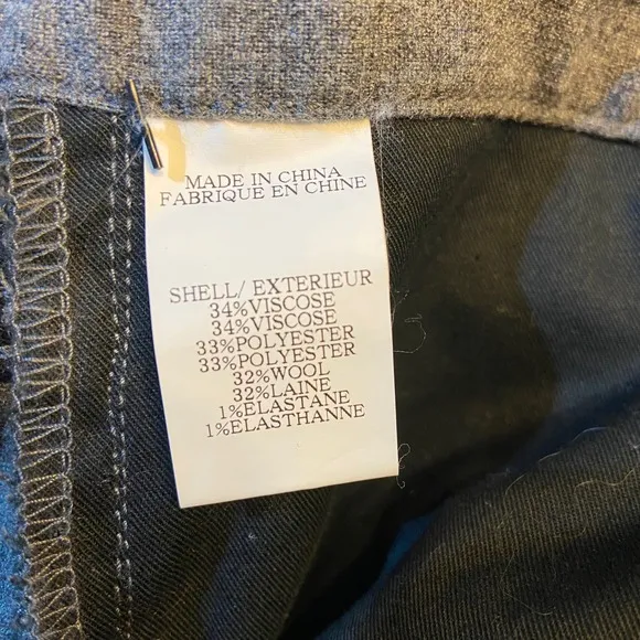Theory Haydin Jenz Marston Dress Pants Slim Fit Grey Size 30 NWT