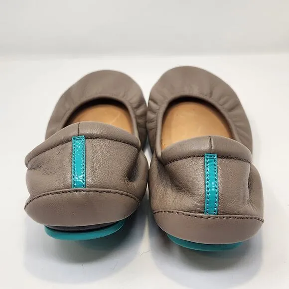 Tieks by Gavriele Taupe Tan Leather Ballet Flats Womens Size 7 Foldable Neutral