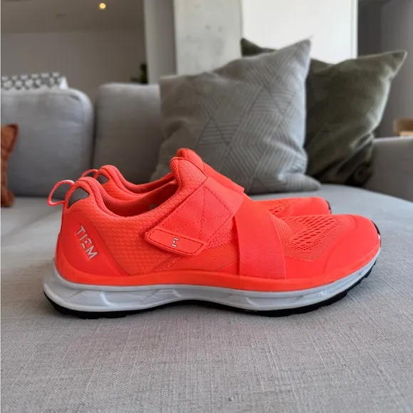 Tiem Slipstream Neon Fire Orange Cycling Shoes Size 8.5
