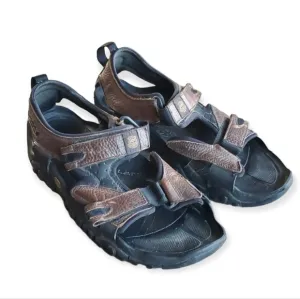 Timberland Mens Leather Outdoor Hiking Sandals Shoes sz 11M hook&amp;loop