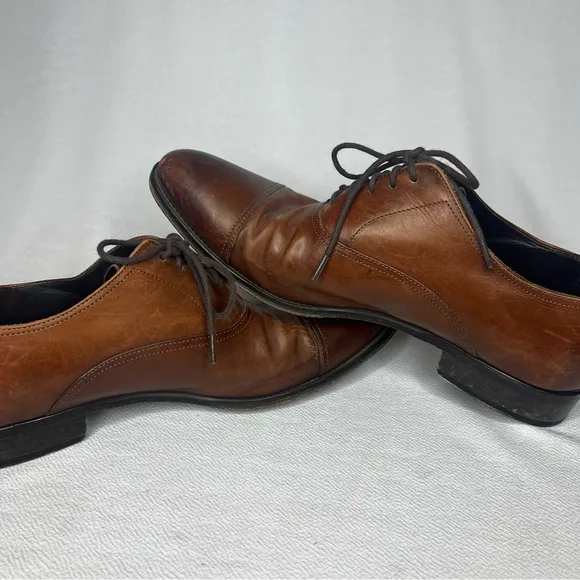 To Boot New York Adam Derrick 12981 Black Cap Toe Oxford Dress Shoes Men’s 8