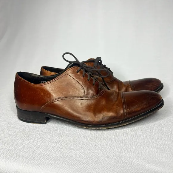 To Boot New York Adam Derrick 12981 Black Cap Toe Oxford Dress Shoes Men’s 8