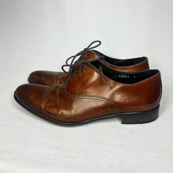To Boot New York Adam Derrick 12981 Black Cap Toe Oxford Dress Shoes Men’s 8