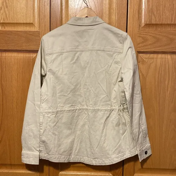Toad &amp; Co organic cotton utility jacket tan jacket size medium