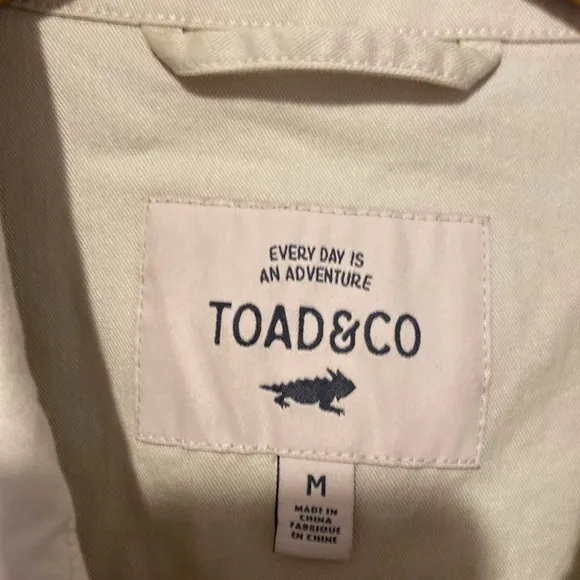 Toad &amp; Co organic cotton utility jacket tan jacket size medium
