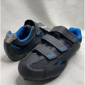 Tommaso Cycling Shoes NWT W7.5 Black Blue Triple Strap