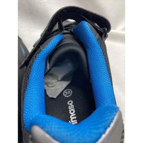 Tommaso Cycling Shoes NWT W7.5 Black Blue Triple Strap