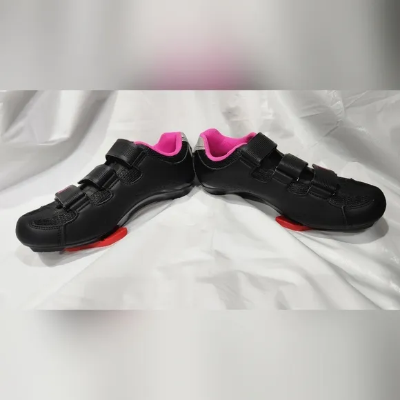 Tommaso Pista women's black and pink cycling shoes size 6